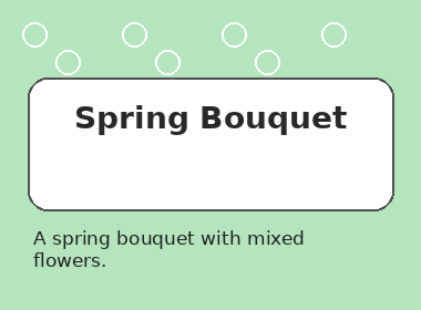 A spring bouquet with mixed flowers.